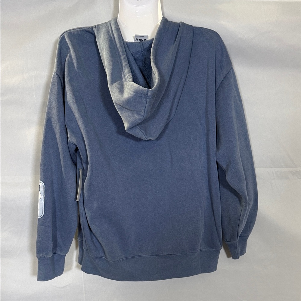 Disney Dusty Blue Stitch Patch Zip-Up Teddy Jacket - Picture 8 of 10